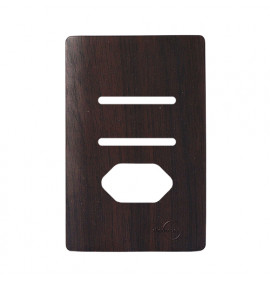 Placa p/ 2 Interruptores + tomada 4x2 - Novara Tabaco